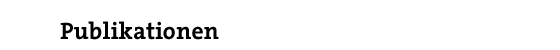Publikationen